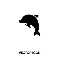 Dolphin vector icon . Modern, simple flat vector illustration for website or mobile app.Dolphin symbol, logo illustration. Pixel perfect vector graphics