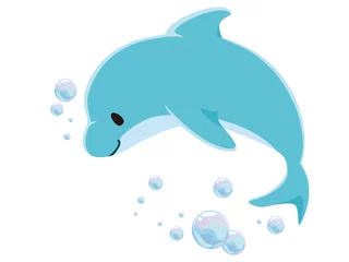 Tuinposter Dolfijn 2 Zomertraditie icoon / illustratie materiaal © 晃糊
