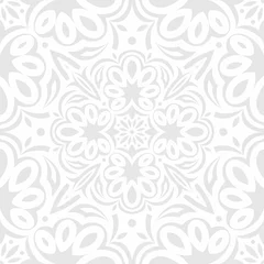 Foto op Plexiglas white abstract background with mandala texture © baharohi