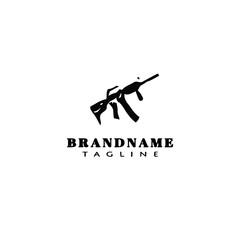 gun design logo template icon simple illustration