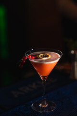 Classic and modern cocktails in the dark Dublin 2021