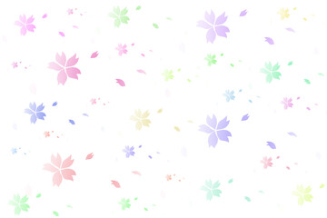 カラフルな花柄