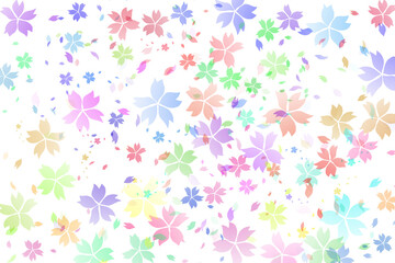 カラフルな花柄