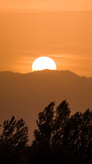 sunset in the mountains