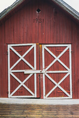 wooden barn gate