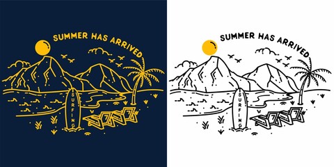 Obraz premium this design tell you about the beautiful beach and this design like natural suitable if you want make a design simple