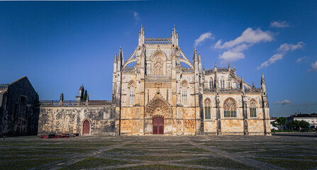 Batalha - June 22, 2021:  The Majestic Batalha Monastery, Portugal