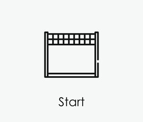 Fototapeta premium Start line vector icon. Editable stroke. Symbol in Line Art Style for Design, Presentation, Website or Apps Elements, Logo. Pixel vector graphics - Vector
