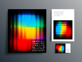 Gradient design set for brochure, flyer cover, business card, abstract background, poster, or other printing products. Vector illustration