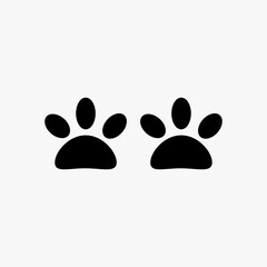 dog footprints icon vector design on white background