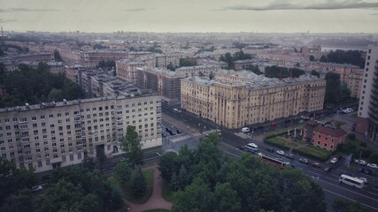 Obraz premium view on city from above