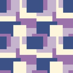 Seamless abstract geometric pattern with  lavender, blue, violet geometric figures