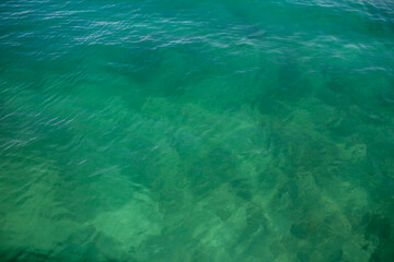 Fototapeta na wymiar transparent ocean water full frame texture