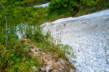 雨飾山 登山道