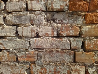 texture and background of old brick wall.