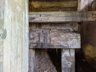 old and ruined building inside view in the daytime.