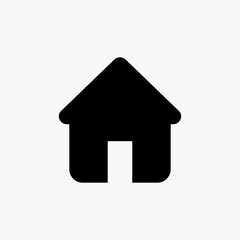 Fototapeta premium house sign on white background. line vector icon