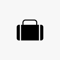 suitcase sign on white background. line vector icon