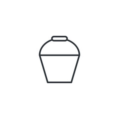 isolated paint bucket sign icon, vector illustration