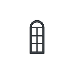 isolated window sign icon, vector illustration