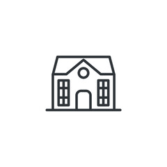 isolated house sign icon, vector illustration