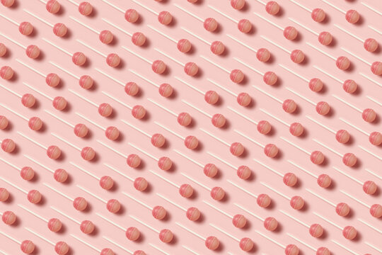Lollipops pattern on pink