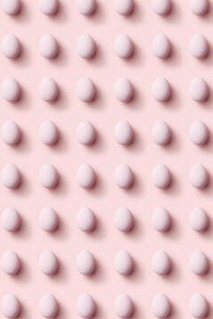 Pattern of pink Easter eggs