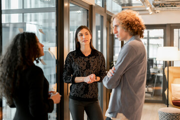 Office Workers Using Board