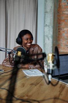 Woman participating in online ether 