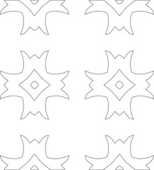 Vector pattern with symmetrical elements . Modern stylish abstract texture. Repeating geometric tiles from striped elements.Black and white pattern.