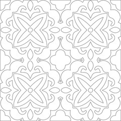 Vector geometric pattern. Repeating elements stylish background abstract ornament for wallpapers and backgrounds. Black and white colors 