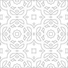 Vector geometric pattern. Repeating elements stylish background abstract ornament for wallpapers and backgrounds. Black and white colors 