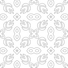 Vector geometric pattern. Repeating elements stylish background abstract ornament for wallpapers and backgrounds. Black and white colors 