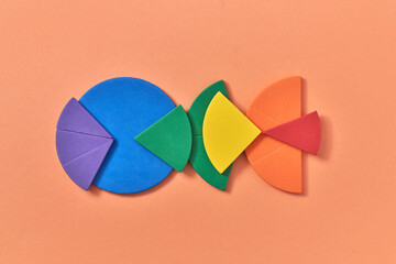 Colored broken diagrams parts