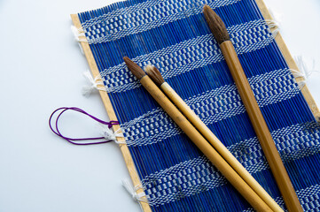 書道の筆と筆巻き