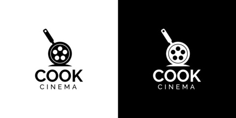 cook cinema logo design concept.