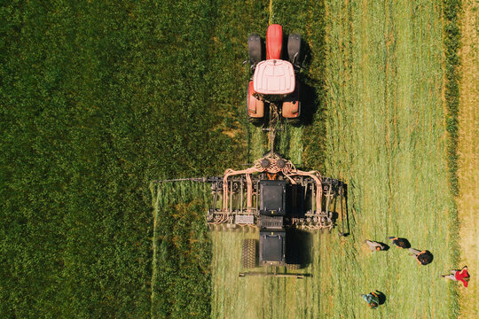 Modern machine planting into mulch