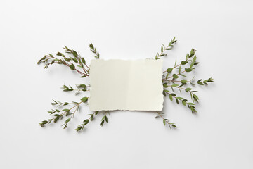 Floral template for notice