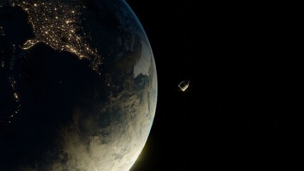 Space module and the Earth
