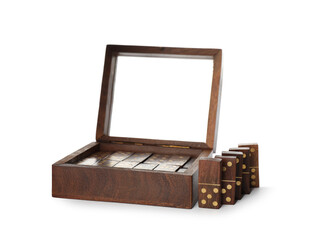 Dominoes set on white background. Board game