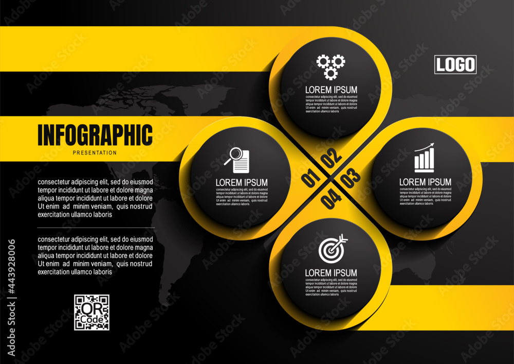 Canvas Prints infographics business, process chart design template for presentation, abstract timeline elements.