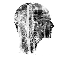 Female Face with Brushstrokes