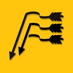 Arrows flag vector logo template