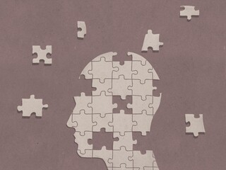 Mental health and psychotherapy concept illustration