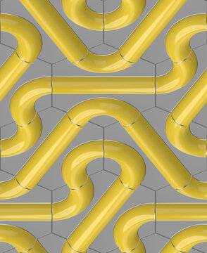 Architectural mosaic part 03. Gray and yellow.