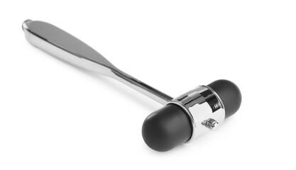 Reflex hammer isolated on white. Nervous system diagnostic