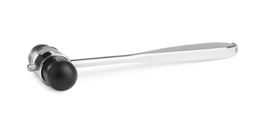 Reflex hammer isolated on white. Nervous system diagnostic