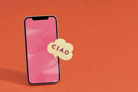 Smart phone with Ciao bubble