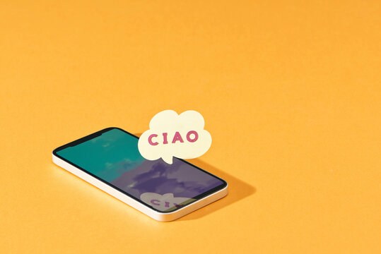Smart phone with Ciao bubble