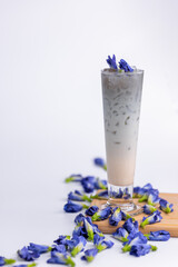 cream with blueberries